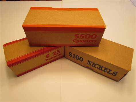 metal coin boxes|quarter boxes for rolled coin.